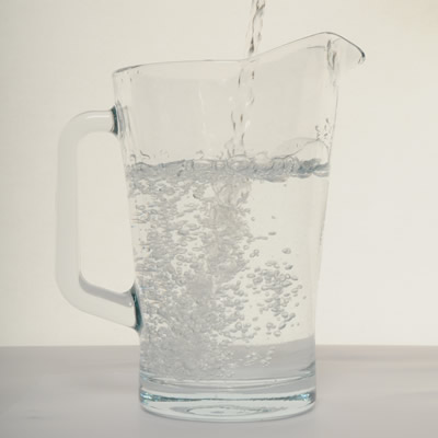 A jug of drinking water