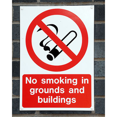 No smoking in grounds and buildings