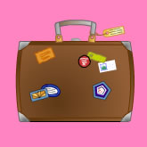 Cartoon suitcase